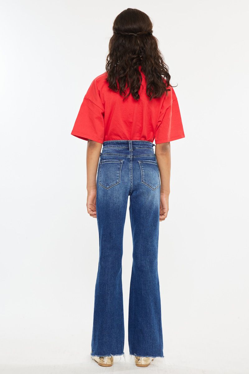 High Rise Dark Raw Hem KanCan