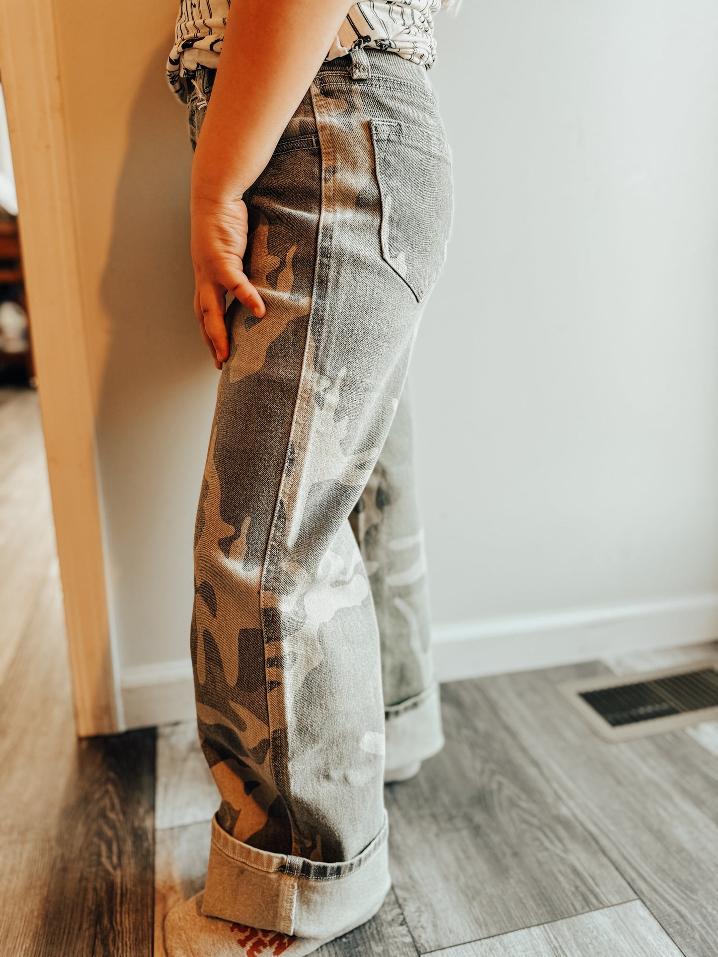 High Rise Camo Kancan Jeans