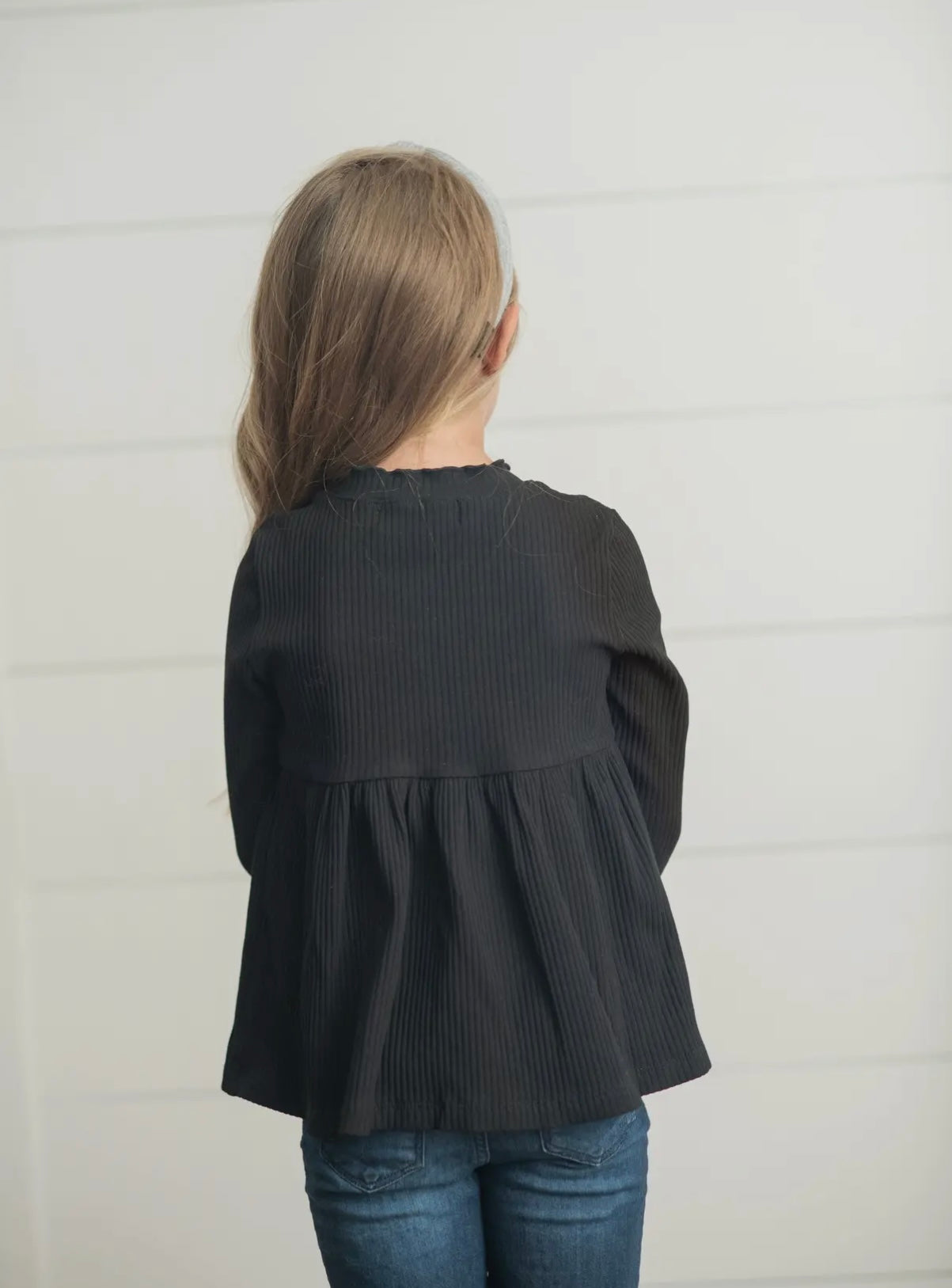 Black Ribbed Top