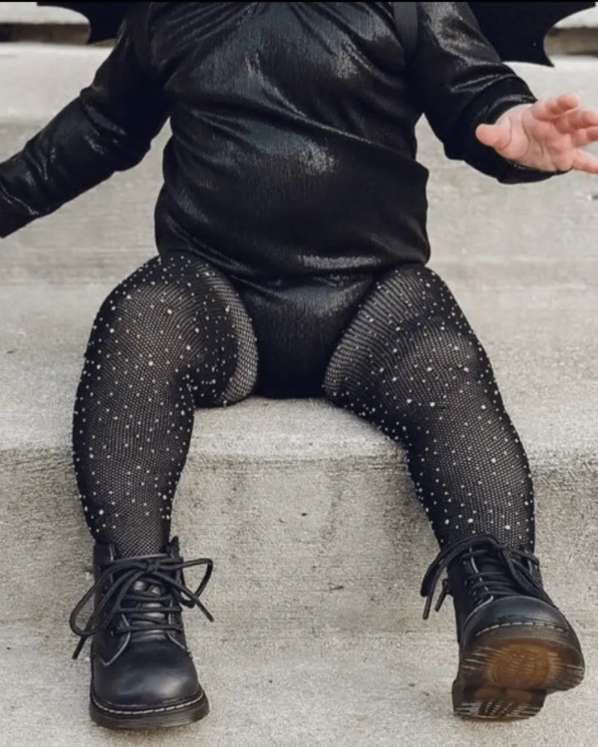 Rhinestone Fishnet Tights