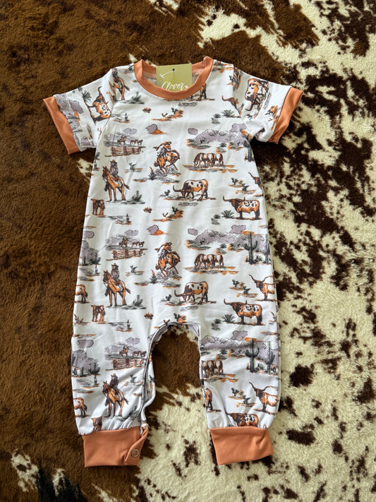 Longhorn Ranch Romper