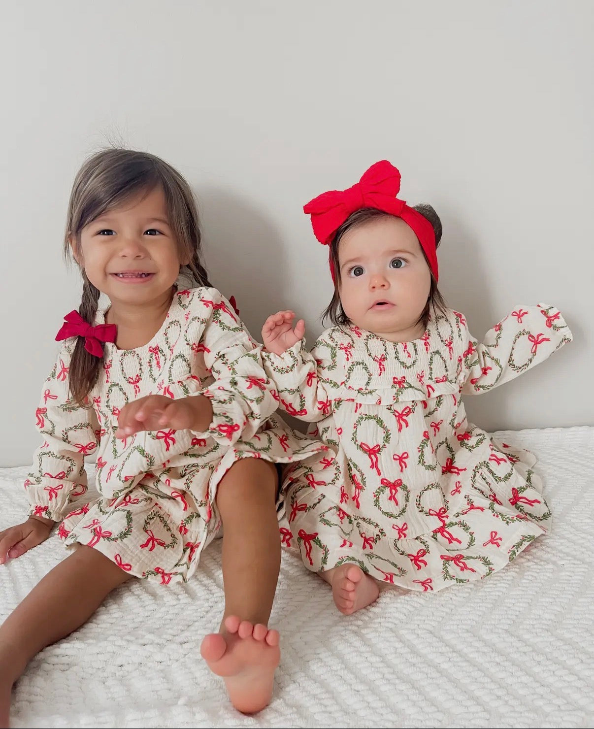 Wreath Smocked Ruffle Tiered Dress