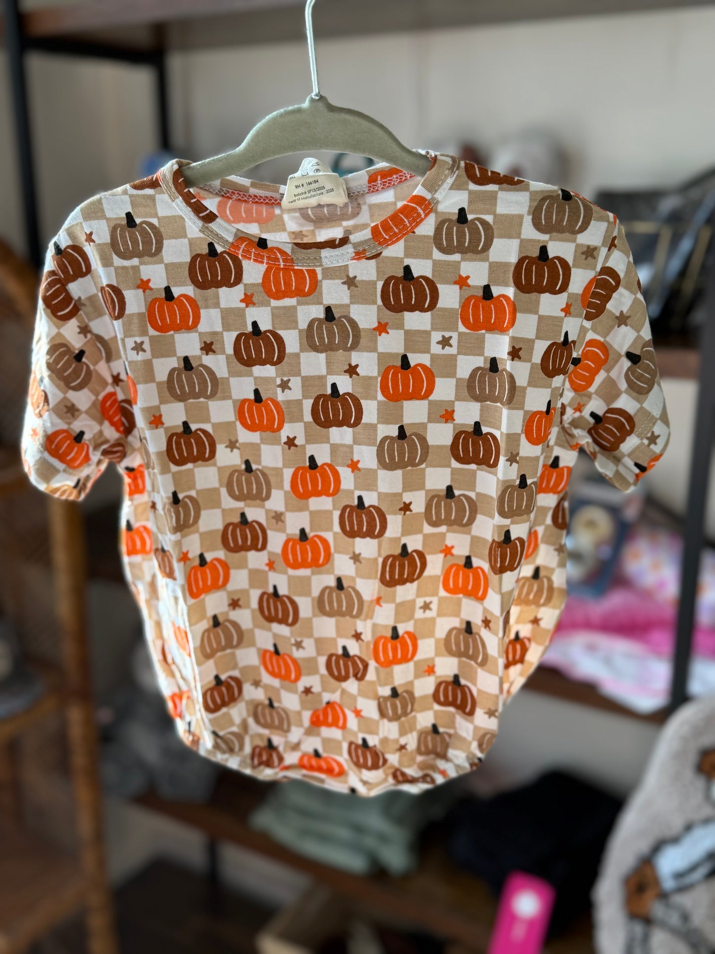 Checkerboard Pumpkin Bubble