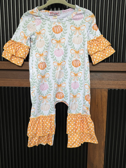 Pumpkin Coquette Romper