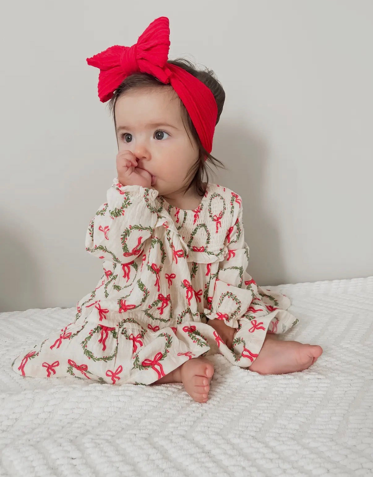 Wreath Smocked Ruffle Tiered Dress
