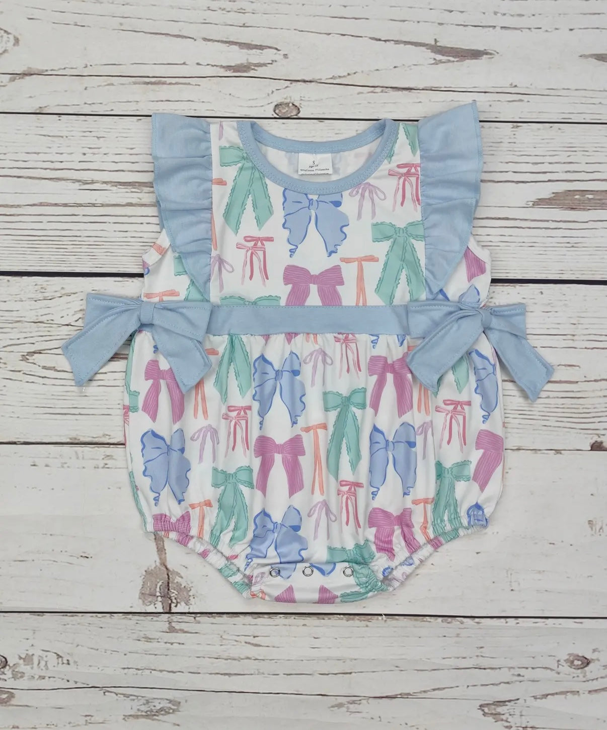 Multi-Color Bow Ruffle Bubble