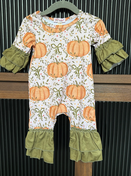 Mossy Pumpkin Romper
