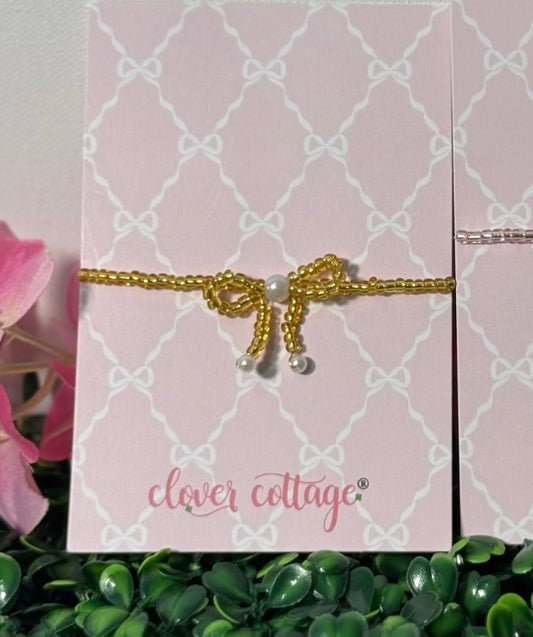 Gold Toddler Bow Bracelet