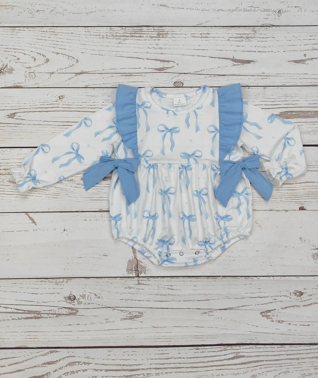 Baby Blue Bow Ruffle Bubble