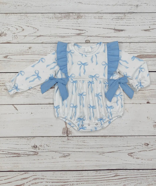 Baby Blue Bow Ruffle Bubble