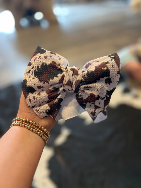 Cowhide Bow Headband