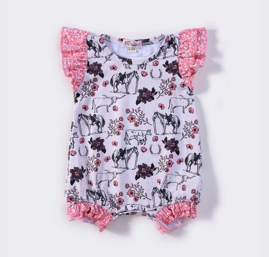 Coral Frontier Romper