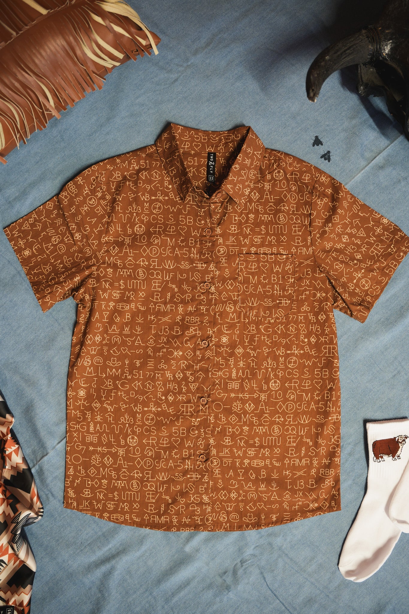 Brand Yur Cattle Button Up