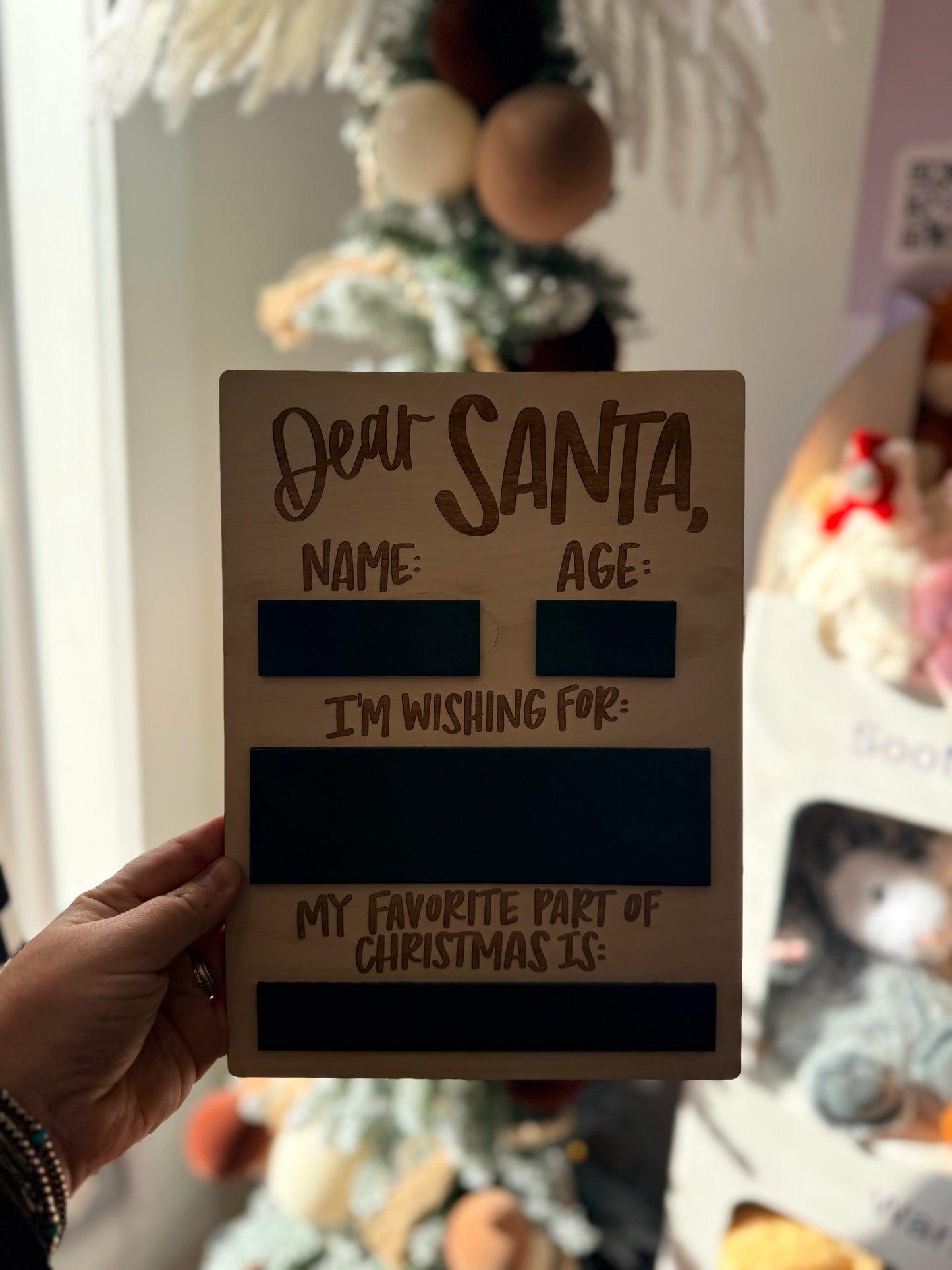 Santa Wishes Sign— Calkboard