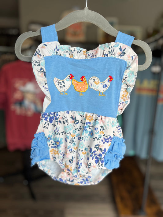 Cluck Cluck Ruffle Appliqué Bubble
