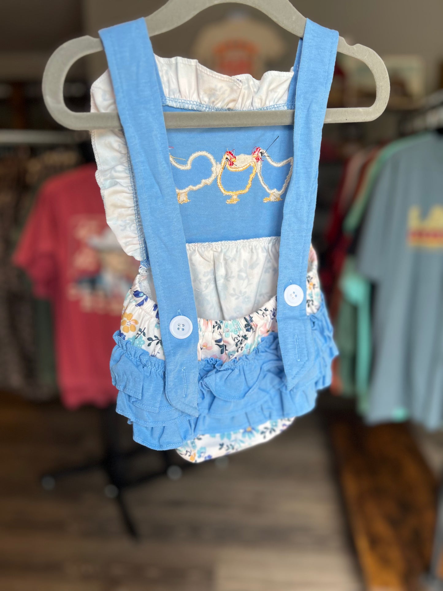 Cluck Cluck Ruffle Appliqué Bubble